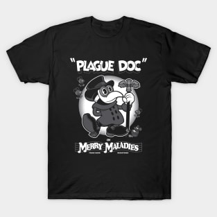 Merry Maladies - Vintage Cartoon Plague Doctor - Rubber Hose T-Shirt